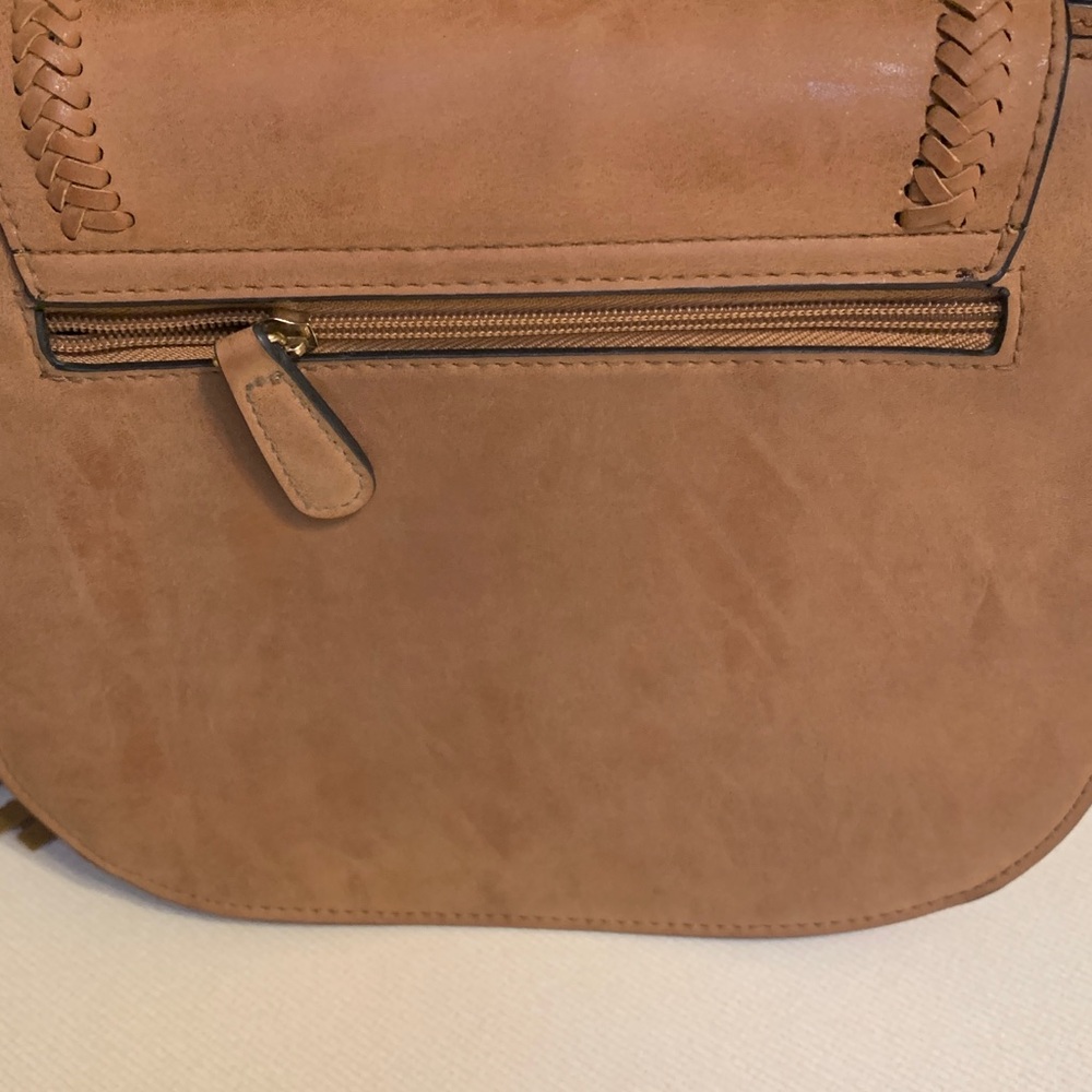 Faux Tan Leather Crossbody Bag - Picture 9 of 10